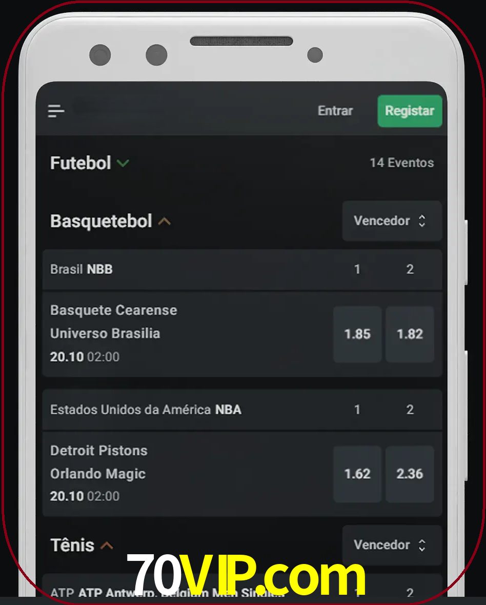 Aposte e assista aos esportes em formato ao vivo.