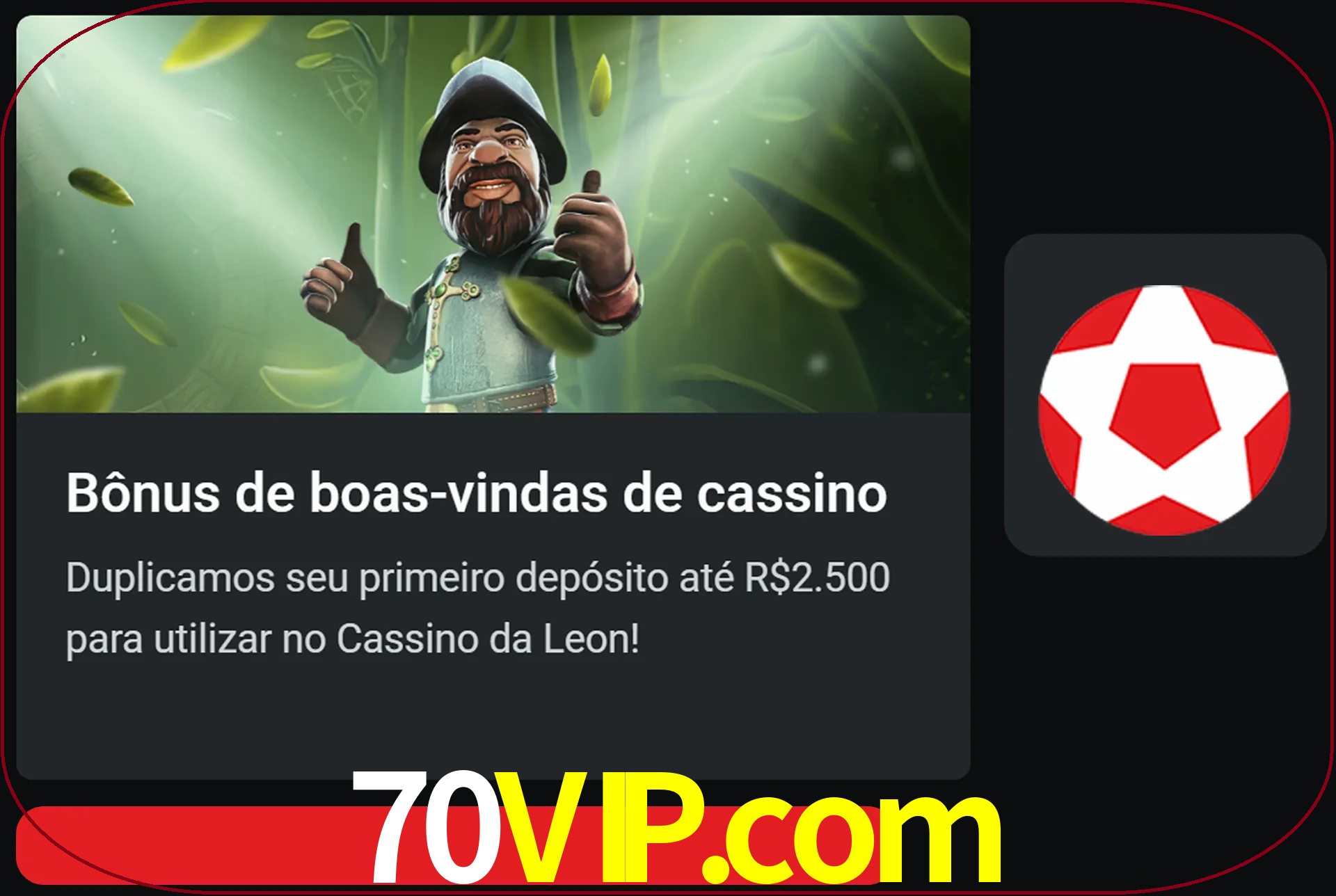 Receba seu dinheiro do bônus de boas-vindas após o primeiro depósito.