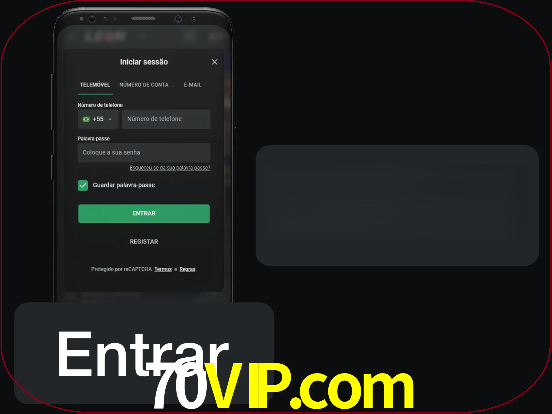 Faça o login para começar a apostar e jogar no cassino.