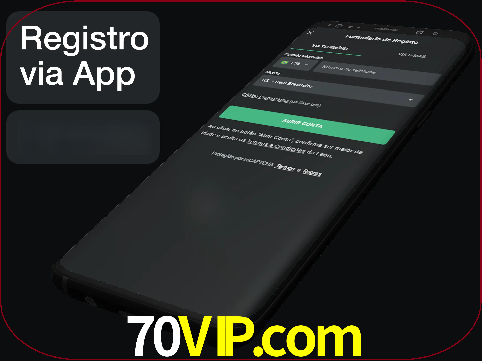 Registre-se quiclly em LeonBet usando o aplicativo.